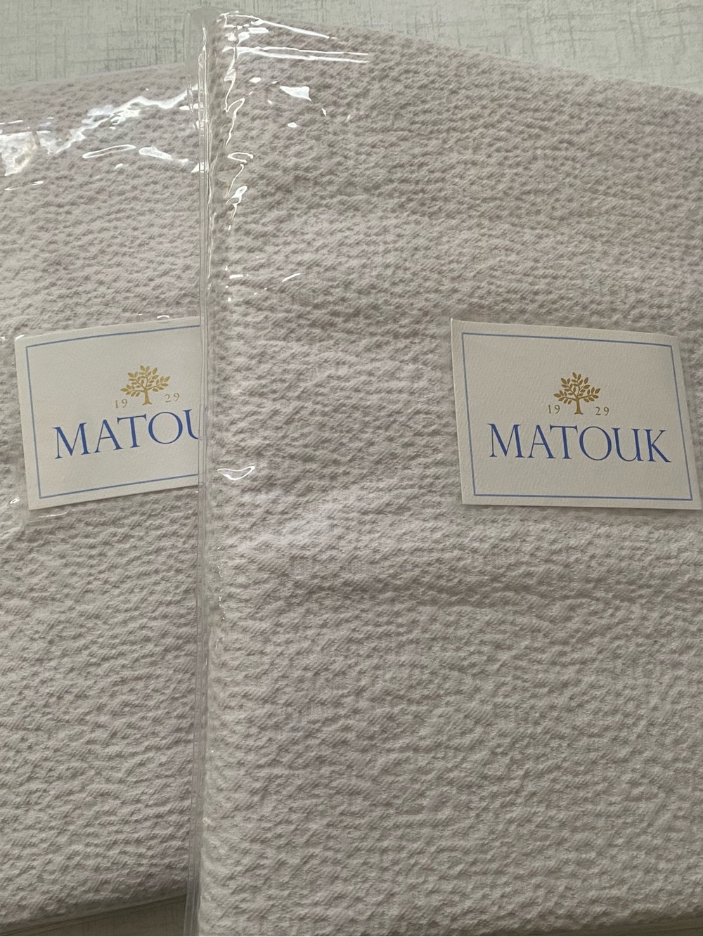 Set 2 Matouk Malibu Coverlet by Matouk Euro Sham 27x27, Knife Edge - White